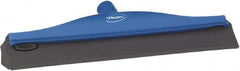 Vikan - 16" Rubber Blade Ceiling Squeegee - Double Edge, Blue, Plastic Holder - Caliber Tooling