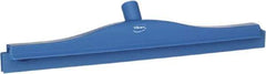 Vikan - 20" Rubber Blade Floor Squeegee - Double Edge, Blue, Plastic Holder - Caliber Tooling