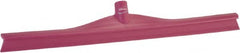 Vikan - 23.62" Rubber Blade Floor Squeegee - Single Edge, Pink, Plastic Holder - Caliber Tooling