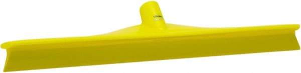 Vikan - 19.67" Rubber Blade Floor Squeegee - Single Edge, Yellow, Plastic Holder - Caliber Tooling