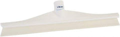 Vikan - 15-3/4" Rubber Blade Floor Squeegee - Single Edge, White, Plastic Holder - Caliber Tooling