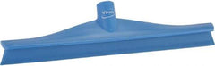 Vikan - 15-3/4" Rubber Blade Floor Squeegee - Single Edge, Blue, Plastic Holder - Caliber Tooling