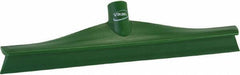 Vikan - 15-3/4" Rubber Blade Floor Squeegee - Single Edge, Green, Plastic Holder - Caliber Tooling