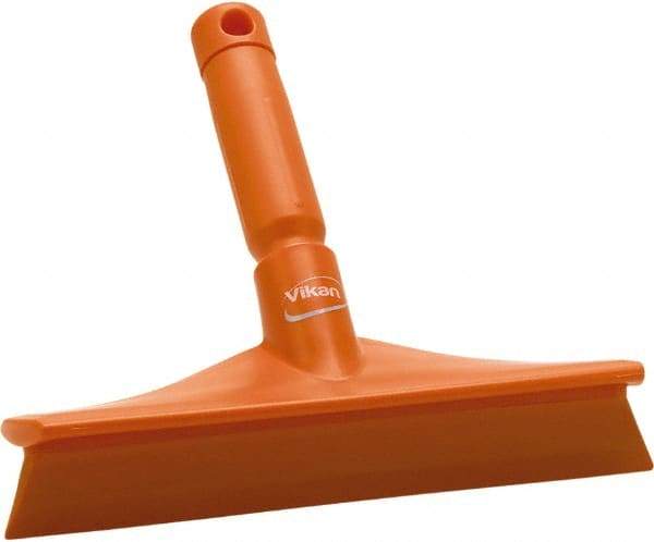 Vikan - 9.84" Rubber Blade Bench Squeegee - Single Edge, Orange, Plastic Holder - Caliber Tooling