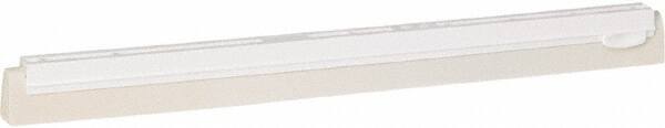 Vikan - 20" Foam Rubber Blade Squeegee Refill - Double Edge, White, Plastic Holder - Caliber Tooling