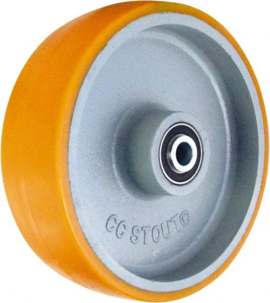 Caster Connection - 10 Inch Diameter x 3 Inch Wide, Polyurethane on Iron Caster Wheel - 2,750 Lb. Capacity, 3-1/4 Inch Hub Length, 3/4 Inch Axle Diameter, Sealed Precision Ball Bearing - Caliber Tooling