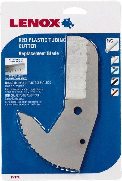 Lenox - Cutter Replacement Blade - Use with Lenox: 12124R2, Cuts PVC, CPVC, Pex, Polyethylene and Rubber Hose - Caliber Tooling