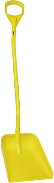 Vikan - 14-3/4" High Square Plastic Shovel - 39" Long D-Grip Handle - Caliber Tooling