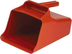 Remco - 128 oz Red Polypropylene Flat Bottom Scoop - 8.7" Wide x 6.7" Deep Bowl, 11" OAL - Caliber Tooling