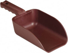 Remco - 32 oz Red Polypropylene & Semi-Ferrous Additive Flat Bottom Scoop - 4.3" Wide x 3" Deep Bowl, 11-1/2" OAL - Caliber Tooling