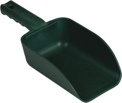 Remco - 32 oz Green Polypropylene & Semi-Ferrous Additive Flat Bottom Scoop - 4.3" Wide x 3" Deep Bowl, 11-1/2" OAL - Caliber Tooling