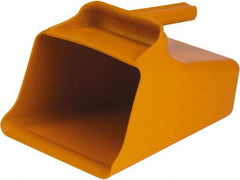 Remco - 128 oz Orange Polypropylene Flat Bottom Scoop - 8.7" Wide x 6.7" Deep Bowl, 11" OAL - Caliber Tooling