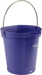 Vikan - 1-1/2 Gal, Polypropylene Round Purple Single Pail with Pour Spout - Handle Included - Caliber Tooling