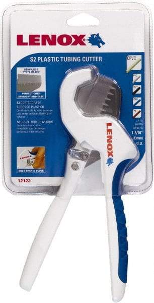 Lenox - 1-5/16" to 1" Pipe Capacity, Tube Cutter - Cuts Plastic, Rubber, PVC, CPVC - Caliber Tooling