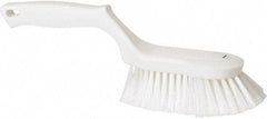 Vikan - 2" Bristle Length, Polyester Wash Brush - 5-13/16" Long x 5" Wide Head, 13-1/2" OAL, White, Polypropylene Block - Caliber Tooling