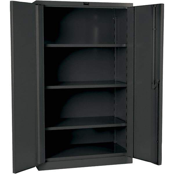 Hallowell - 3 Shelf Locking Storage Cabinet - Steel, 36" Wide x 21" Deep x 60" High, Gray - Caliber Tooling