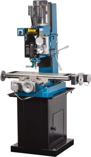 Value Collection - Single Phase, 1,970 RPM, 220 Volt, CNC Mill Drill Machine - 31-1/2" Long x 9-1/2" Wide Table - Caliber Tooling