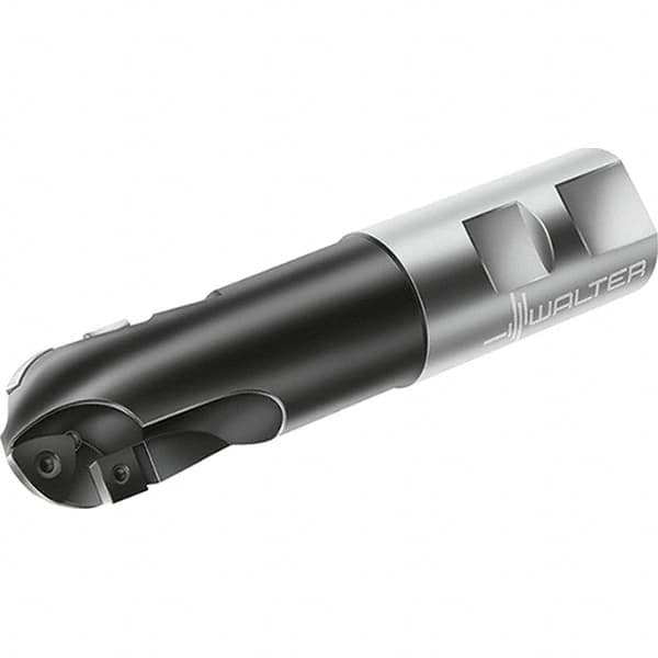 Walter - 32mm Cut Diam, 38mm Max Depth of Cut, 32mm Shank Diam, 160mm OAL, Indexable Ball Nose End Mill - 13,900 Max RPM - Caliber Tooling