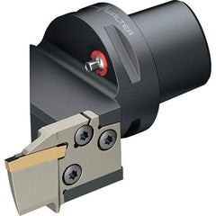 Walter - 0.591" Max Depth of Cut, Indexable Grooving Cutoff Toolholder - Series NCEE-GX24-CAPTO - Caliber Tooling