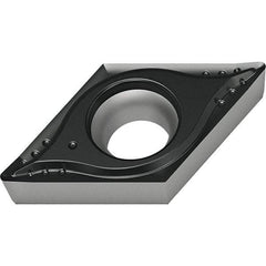 Walter - DCGT MM4 Grade WSM20S Turning Insert - TiAlN+Al2O3+(Al) Finish, 55° Rhombic, 9.53mm Inscr Circle, 3.97mm Thick, 0.4mm Corner Radius - Caliber Tooling