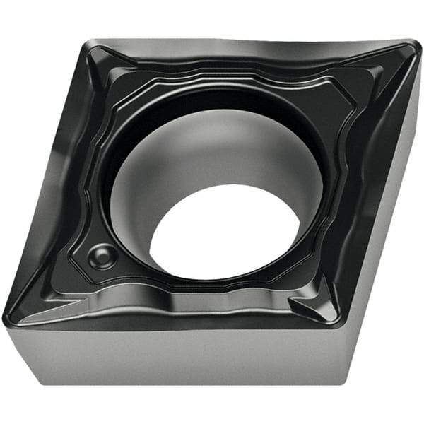 Walter - CCMT FM4 Grade WSM30S Turning Insert - TiAlN+Al2O3+(Al) Finish, 80° Rhombic, 6.35mm Inscr Circle, 2.38mm Thick, 0.4mm Corner Radius - Caliber Tooling