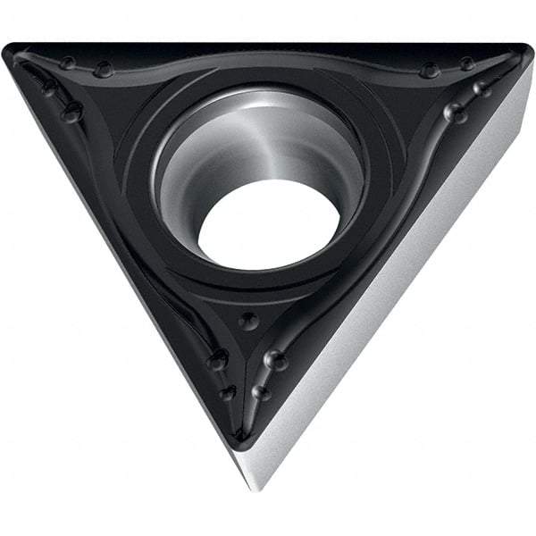 Walter - TCMT MM4 Grade WSM10S Turning Insert - TiAlN+Al2O3+(Al) Finish, 60° Triangle, 5.56mm Inscr Circle, 2.38mm Thick, 0.4mm Corner Radius - Caliber Tooling