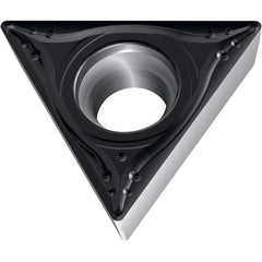 Walter - TCMT MM4 Grade WSM20S Turning Insert - TiAlN+Al2O3+(Al) Finish, 60° Triangle, 6.35mm Inscr Circle, 2.38mm Thick, 0.4mm Corner Radius - Caliber Tooling