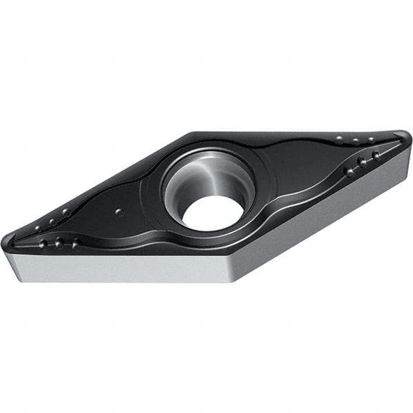 Walter - VBMT MM4 Grade WMP20S Turning Insert - TiCN+Al2O3+(TiCN) Finish, 35° Rhombic, 6.35mm Inscr Circle, 3.18mm Thick, 0.4mm Corner Radius - Caliber Tooling