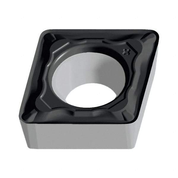 Walter - CCMT PF Grade WSM20S Turning Insert - TiAlN+Al2O3+(Al) Finish, 80° Rhombic, 6.35mm Inscr Circle, 2.38mm Thick, 0.4mm Corner Radius - Caliber Tooling