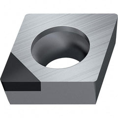 Walter - CCGW FS-1 Grade WDN10 Turning Insert - Polycrystaline Diamond Finish, 80° Rhombic, 9.53mm Inscr Circle, 3.97mm Thick, 0.8mm Corner Radius - Caliber Tooling