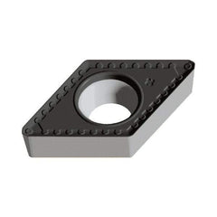 Walter - DCMT PM Grade WKK10S Turning Insert - TiCN+Al2O3+(TiCN) Finish, 55° Rhombic, 9.53mm Inscr Circle, 3.97mm Thick, 0.8mm Corner Radius - Caliber Tooling