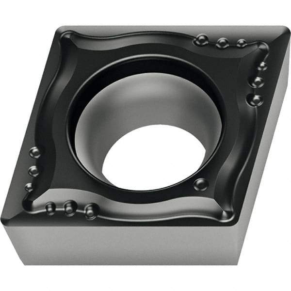 Walter - CCGT MM4 Grade WSM20S Turning Insert - TiAlN+Al2O3+(Al) Finish, 80° Rhombic, 9.53mm Inscr Circle, 3.97mm Thick, 0.4mm Corner Radius - Caliber Tooling