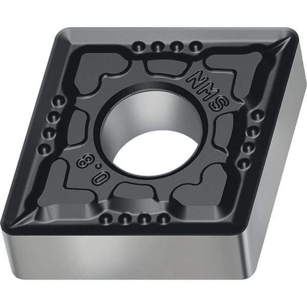 Walter - CNMG NMS Grade WSM20S Turning Insert - TiAlN+Al2O3+(Al) Finish, 80° Rhombic, 12.7mm Inscr Circle, 4.76mm Thick, 0.8mm Corner Radius - Caliber Tooling