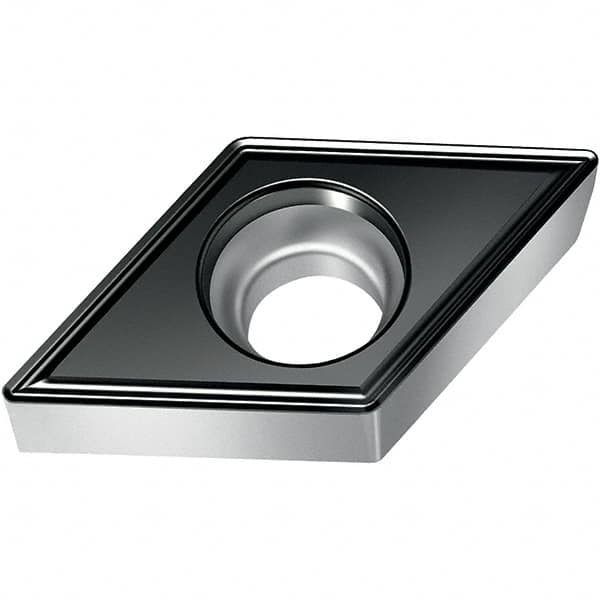 Walter - DCMT FM6 Grade WSM20S Turning Insert - TiAlN+Al2O3+(Al) Finish, 55° Rhombic, 9.53mm Inscr Circle, 3.97mm Thick, 0.4mm Corner Radius - Caliber Tooling