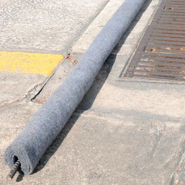 UltraTech - 3.3 Gal, 8' Long, 3" Diam, Ultra-X-TEX Trench Filter Boom - Stormwater & Construction, Gray - Caliber Tooling