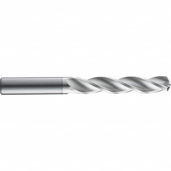 SGS - 5mm 124° Solid Carbide Jobber Drill - TiB2 Finish, Right Hand Cut, Spiral Flute, Straight Shank, 133mm OAL, Notched Point - Caliber Tooling