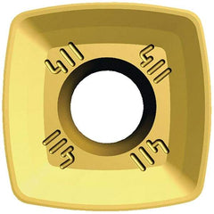 Kennametal - XDLT120512 D411 Grade KCSM40 Carbide Milling Insert - TiN Finish, 5.56mm Thick, 1/2" Inscribed Circle, 1.19mm Corner Radius - Caliber Tooling