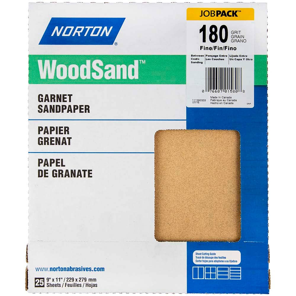 Norton - Sanding Sheets Abrasive Material: Garnet Grade: Fine - Caliber Tooling