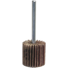 Mounted Flap Wheel: 1″ Face Width, 80 Grit, Aluminum Oxide Coated, Coarse, 30,000 Max RPM