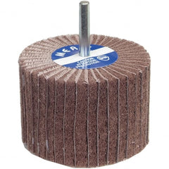 Norton - 2" Diam x 1" Face Width, Very Fine Aluminum Oxide Nonwoven Mounted Flap Wheel - Caliber Tooling