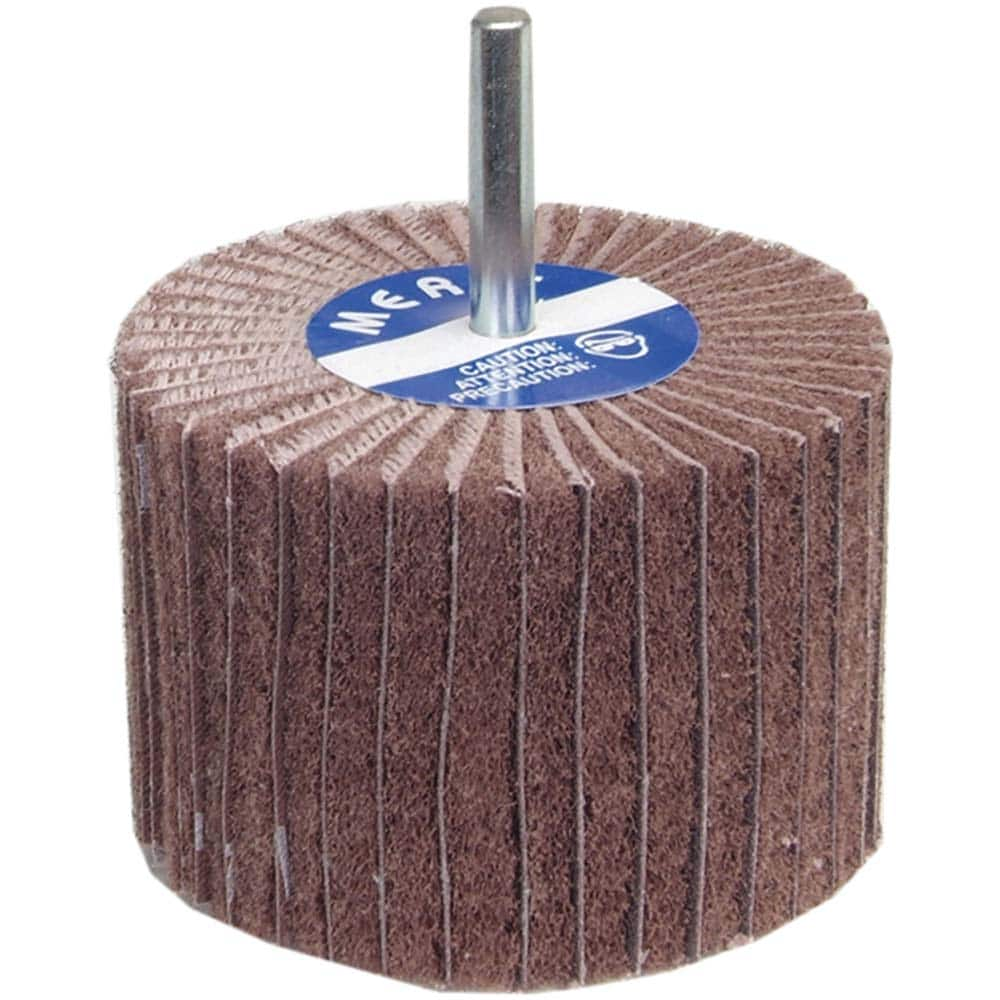 Norton - 4" Diam x 1" Face Width, Very Fine Aluminum Oxide Nonwoven Mounted Flap Wheel - Caliber Tooling