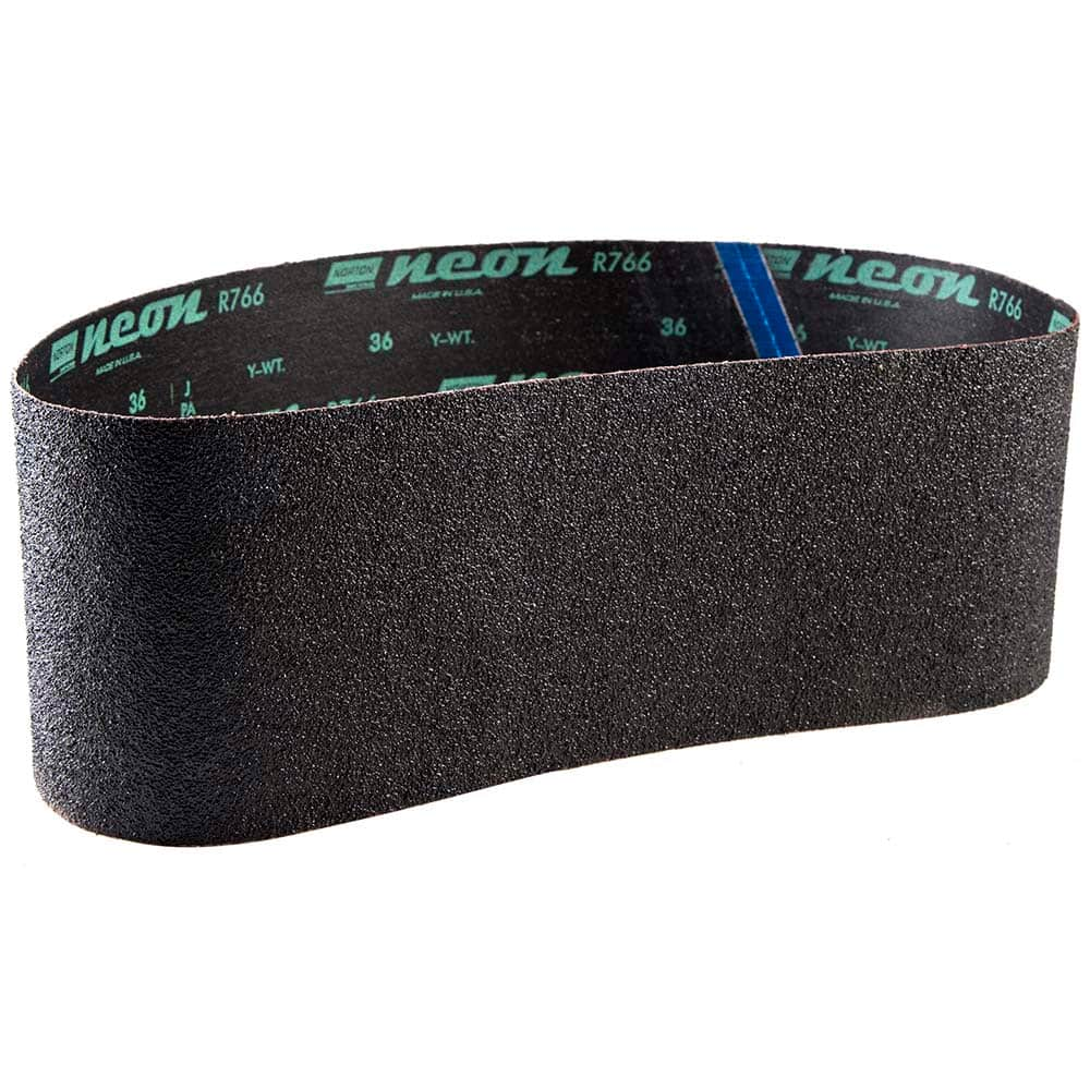 Norton - 6" Wide x 48" OAL, 40 Grit, Aluminum Oxide Abrasive Belt - Caliber Tooling