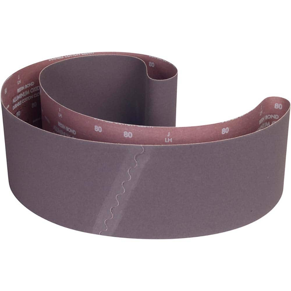 Norton - 6" Wide x 89" OAL, 80 Grit, Aluminum Oxide Abrasive Belt - Caliber Tooling