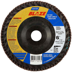 Flap Disc: 7/8″ Hole, 40 Grit, Ceramic Alumina, Type 27 Coated, Extra Coarse Grade, Polyester-Backed, 10,200 RPM