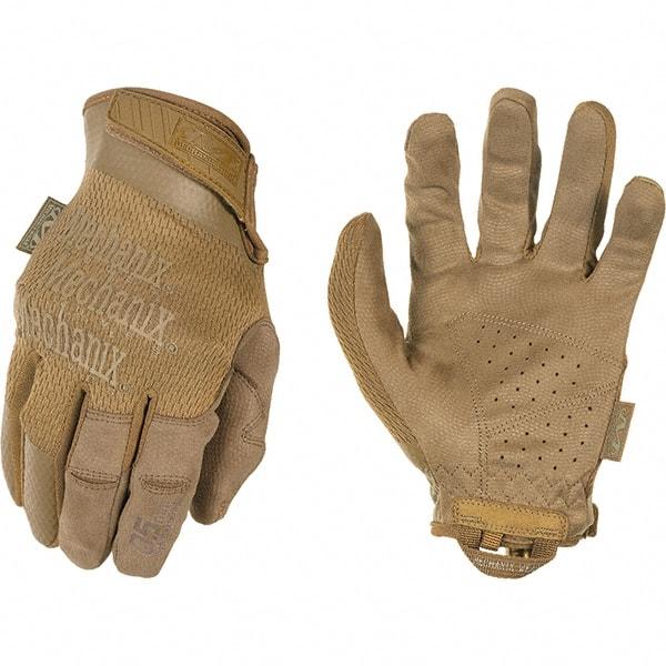 Mechanix Wear - Size S Work Gloves - For Mechanic's & Lifting, Uncoated, Hook & Loop Cuff, Full Fingered, Tan, Paired - Caliber Tooling