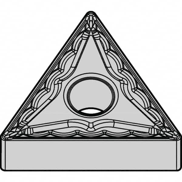 Kennametal - TNMG332 MG Grade KCP10B Carbide Turning Insert - TiOCN Finish, 60° Triangle, 3/8" Inscr Circle, 3/16" Thick, 1/32" Corner Radius - Caliber Tooling
