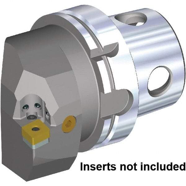 Kennametal - Left Hand Cut, Size KM4X100, CN..543 & CN.. 160612 Insert Compatiblity, External Modular Turning & Profiling Cutting Unit Head - 63mm Ctr to Cutting Edge, 100mm Head Length, Through Coolant, Series KM4X - Caliber Tooling