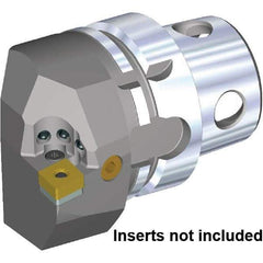 Kennametal - Right Hand Cut, Size KM4X63, CN.. 120408 & CN.. 432 Insert Compatiblity, Internal Modular Turning & Profiling Cutting Unit Head - 43mm Ctr to Cutting Edge, 70mm Head Length, Through Coolant, Series KM4X - Caliber Tooling