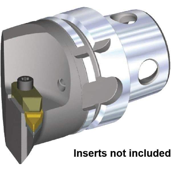 Kennametal - Left Hand Cut, Size KM4X63, VCGR160408 & VPGR332 Insert Compatiblity, Internal Modular Turning & Profiling Cutting Unit Head - 43mm Ctr to Cutting Edge, 70mm Head Length, Through Coolant, Series Top Notch - Caliber Tooling