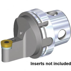 Kennametal - Neutral Cut, Size KM4X100, RCMT2507M0RP Insert Compatiblity, External Modular Turning & Profiling Cutting Unit Head - 12.5mm Ctr to Cutting Edge, 100mm Head Length, Through Coolant, Series Fix-Perfect - Caliber Tooling